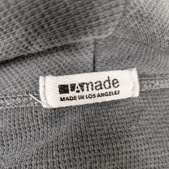 Y2K Thermal Cardigan S Gray Mini Waffle Duster Tie Twilightcore Elena Indie - Picture 9 of 11